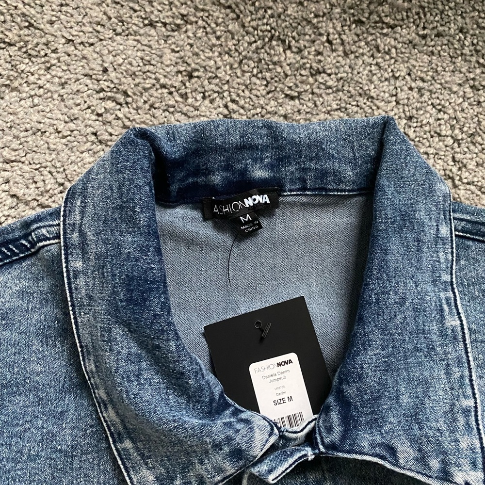 Fashion Nova Light Blue Denim Overalls - Picture 10 of 15